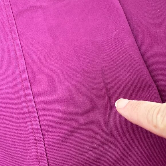 Denim & Co Button Front Trench Coat Size 2X Purple Long Sleeve A100855 NWT - Picture 4 of 13